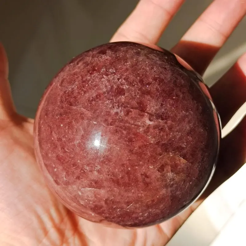 Dekorativa figurer 6-7 cm 1pc naturlig kvartspoleringsfär Big Pretty Crystal Ball Healing Stone Geode Stones Crystals Home Decor