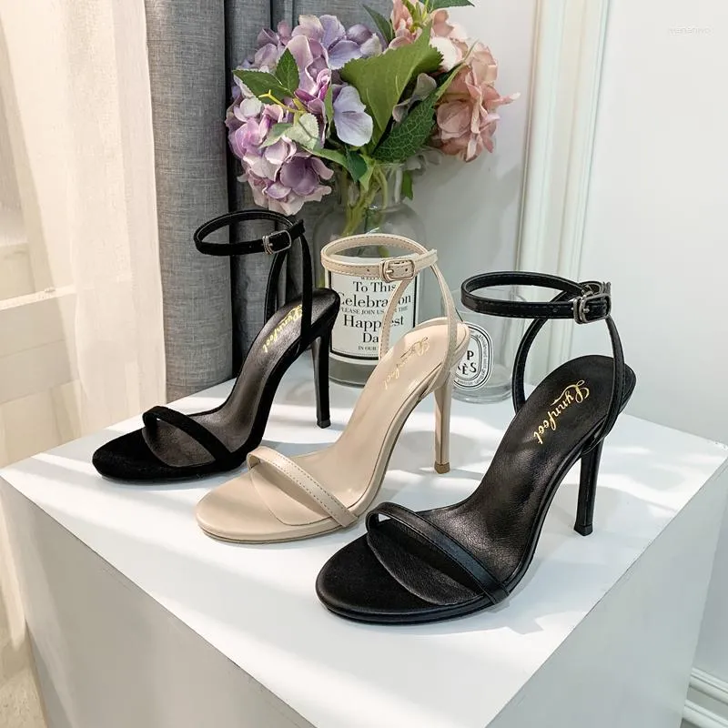 Dress Shoes European And American Open Toe High Heel Women's With Back Strap Sexy Sandals Professional Office