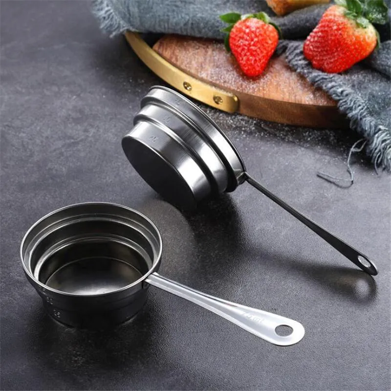 Cuillère à expresso en acier inoxydable, outils de mesure, cuillère à expresso, cuisson du thé, tasse d'assaisonnement pour lait en poudre et café à Long manche