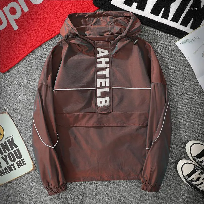 Erkek Hoodies Erkek Bahar Sonbahar Açık Hoodie Giyim Sokak Stili Moda Vintage Sweatshirt Araç Giysileri Hip Hop Harajuku