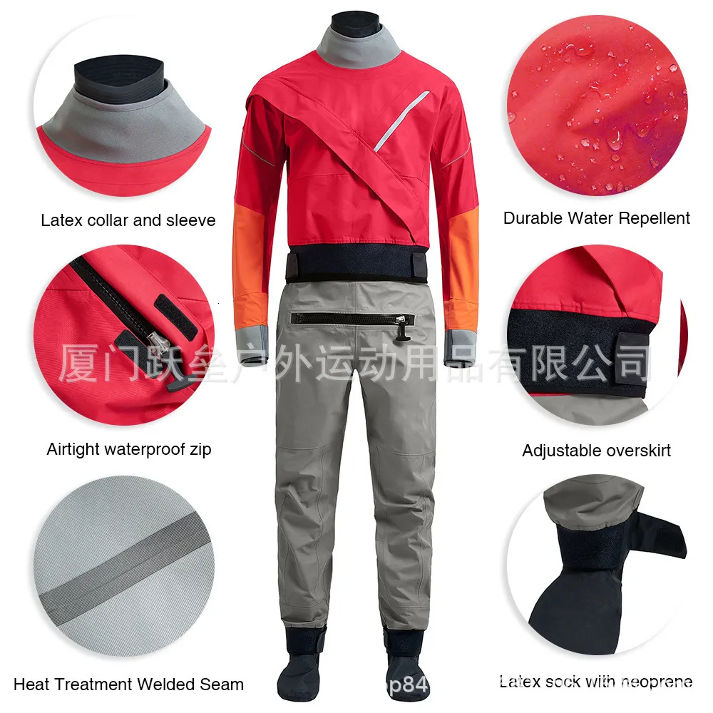 Combinaison Étanche PKEDW Pour Eau Froide – Kayak, Paddle, Voile, Pêche – Tissu 3 Couches Oeko-Tex, Légère Et Respirante, Joints Latex Et Néoprène