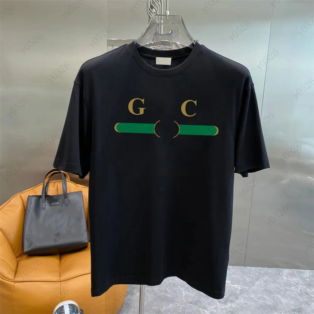 Homens Europeus Mulheres Camiseta Verão Itália Designer Carta Correta Impressão Gráfica 100% Algodão Moda Starbucks Clássicos Personalizado Preto Branco Coach Camisa Tees Tops