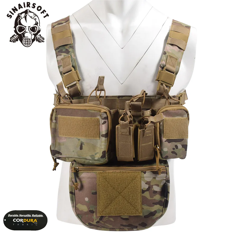 Men's Vests Military Equipment TCM Chest Rig Airsoft Tactical Vest Military Pack Magazine Pouch Holster Molle System Waist Men Nylon 230822