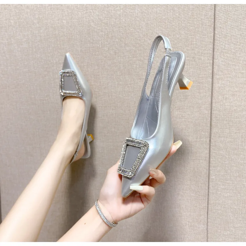 Women High Dress 547 Heels Fashion Sandals Summer Transparent Shoes Ladies Pumps Slingbacks Plus Size 230822