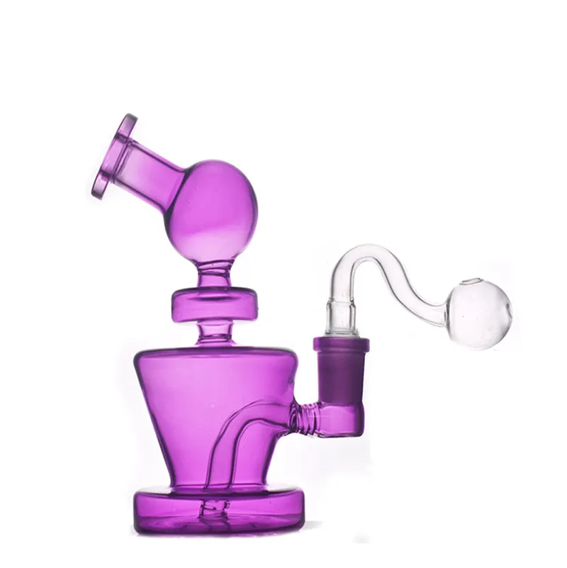 Großhandel 14mm weibliche Becher Basis rauchen Wasserrohre farbenfrohe Mini -Glas -Bongs Dicke DAB Rig für Wachs Tabakoo Trockener Kraut mit großer Ölbrennerrohr