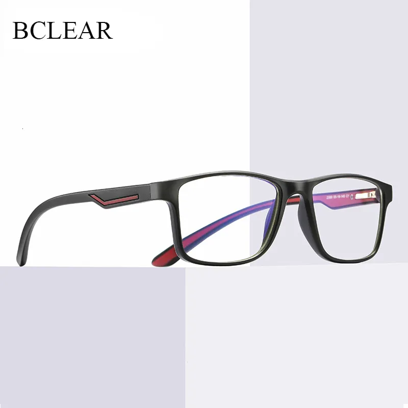نظارات حظر الضوء الأزرق bclear tr90 نظارة مربعة إطار للرجال النساء عتيقة الوصفات الطبية