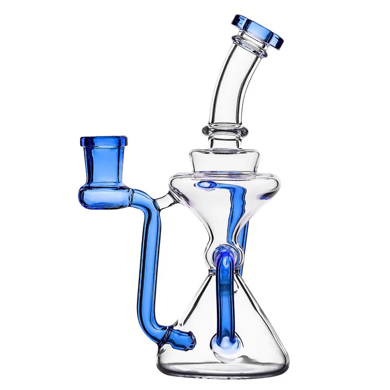 CCG Recycler Dab Rig avec Pinholes perc 14.5mm joint avec bol gratuit