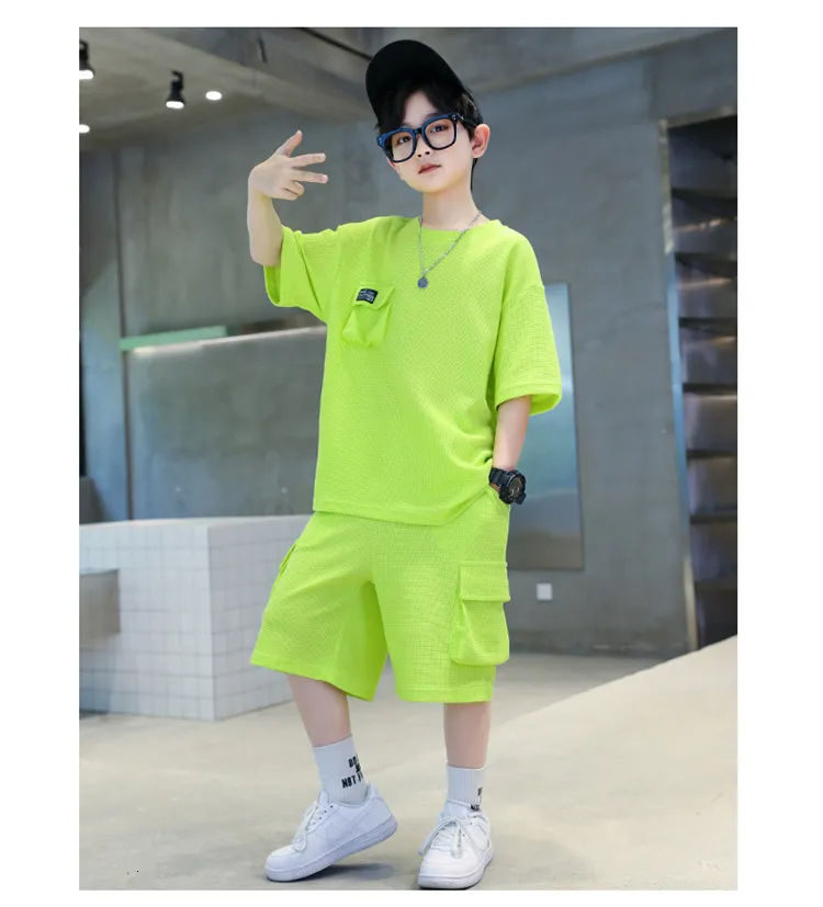 Tenue De Basket Enfant - Maillot Et Short - Tissu Respirant - Couleur Jaune - Taille M