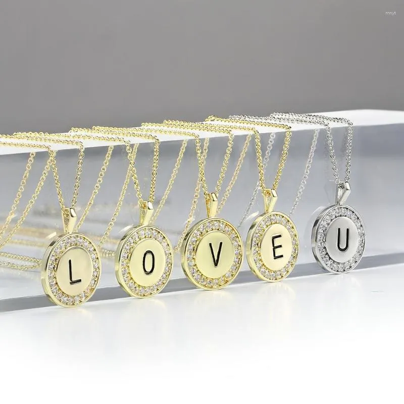 Подвесные ожерелья винтажные названия инициалы A-Z 26 букв монеты для женского цепочка Цепь Кокер Золотый цвет Алфавит Клавиля