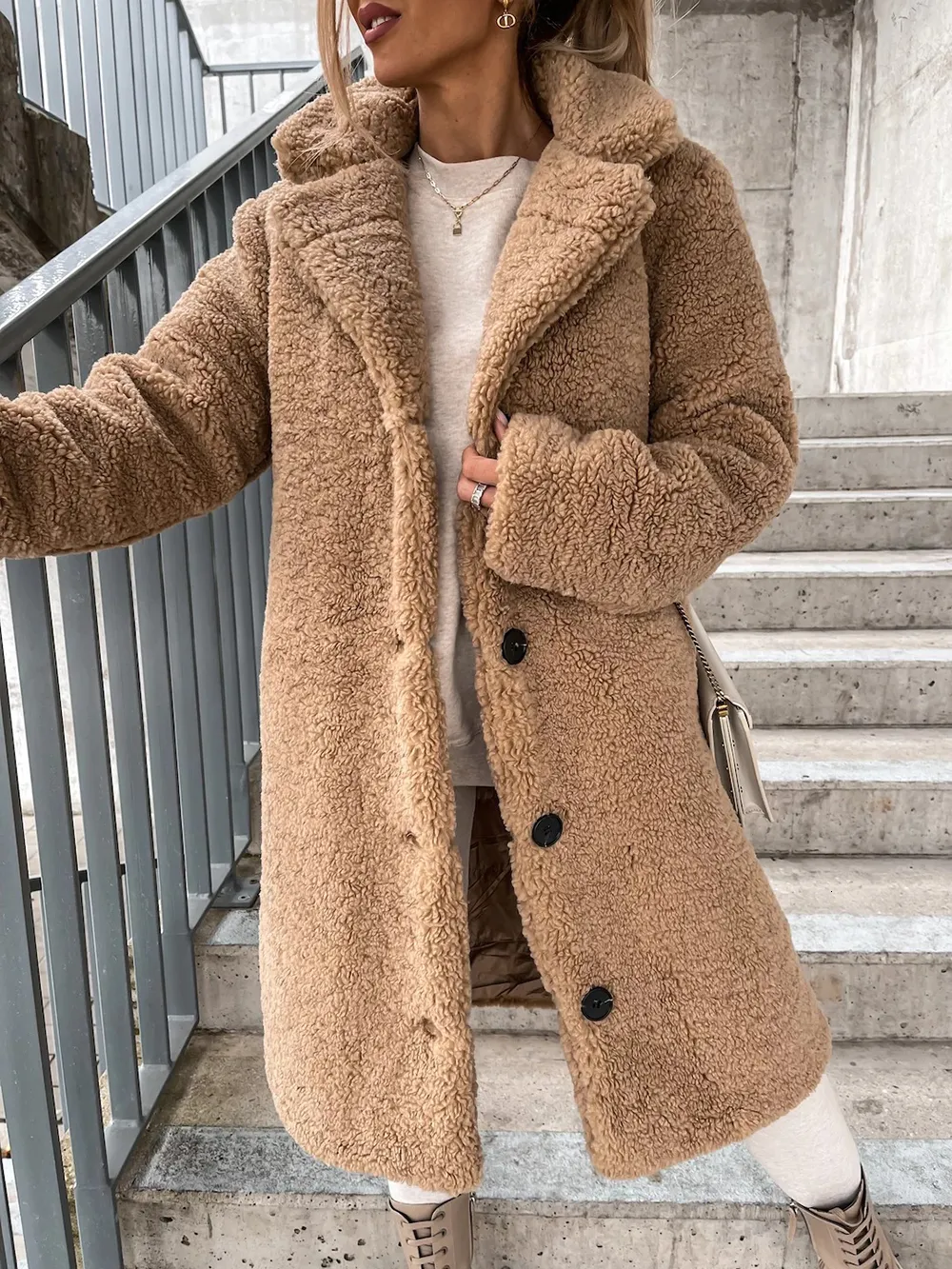 Long teddy store coat sale