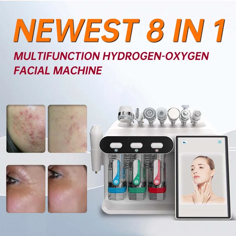 Frete grátis Máquina Hidrofacial de limpeza de pele Hydra Dermoabrasão máquina de oxigênio facial Aqua Peel RF remoção de rugas 2023 mais recente Microdermoabrasão