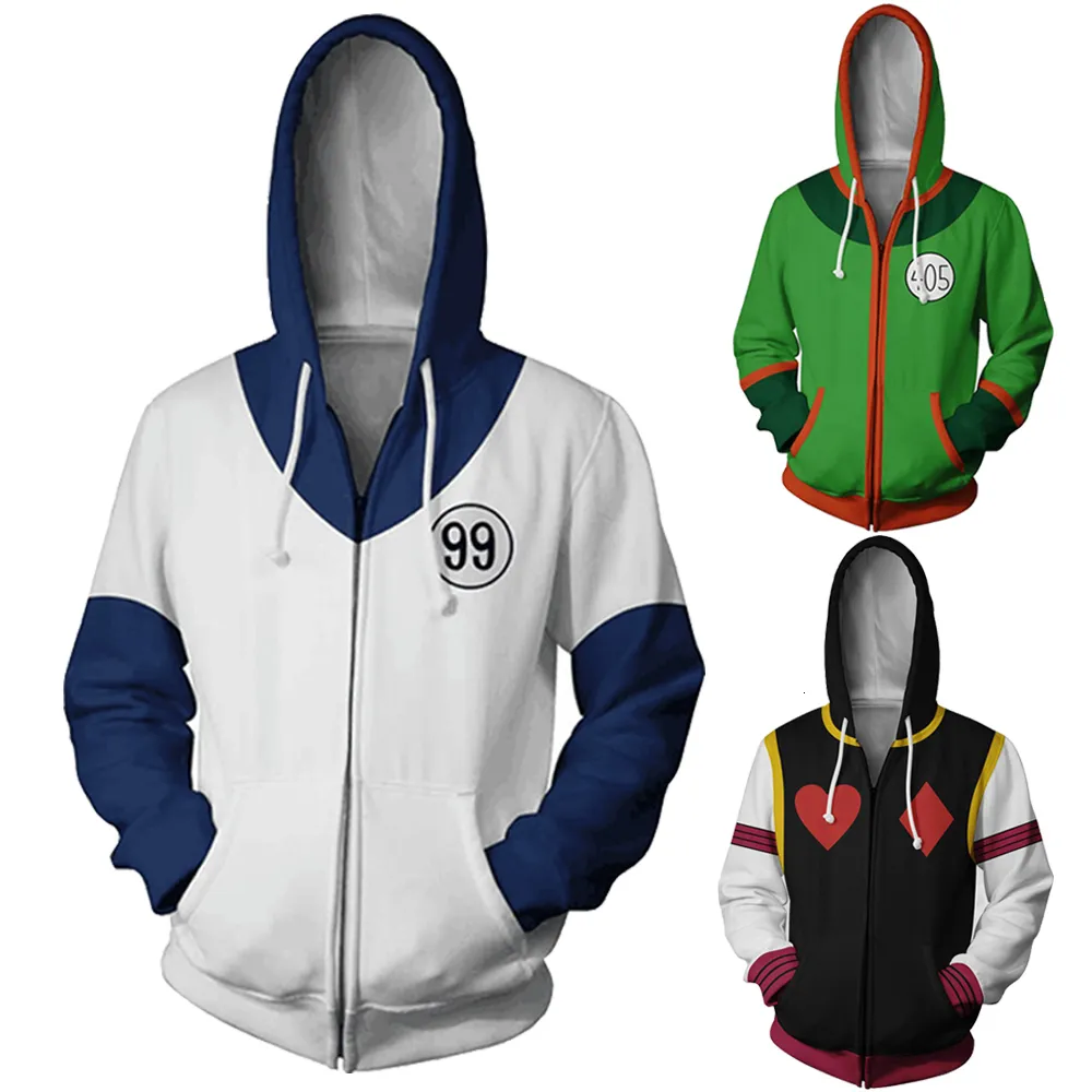 Heren Hoodies Sweatshirts Anime Hunter X Hunter Hisoka Hoodie Jacket Cosplay Killua Zoldyck Gon Freecss Sweatshirt Hoodies met lange mouwen Costume 230823