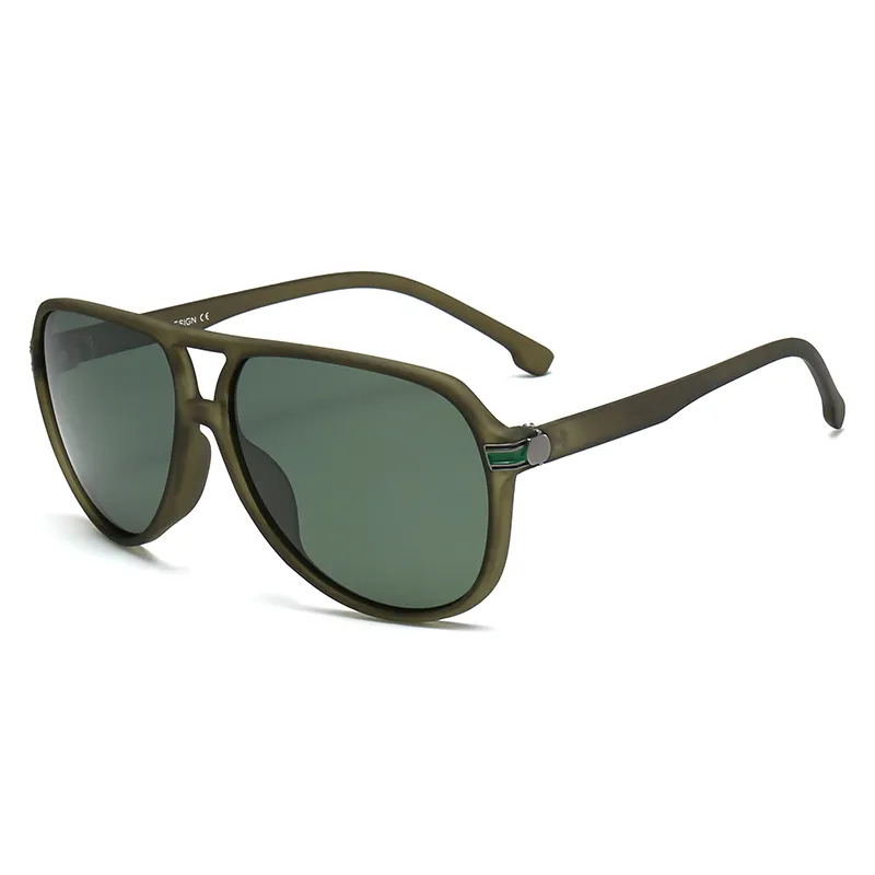 Slim PC Pilot Sunglasses With Polarized Lenses Solid Italy Style Frame ...