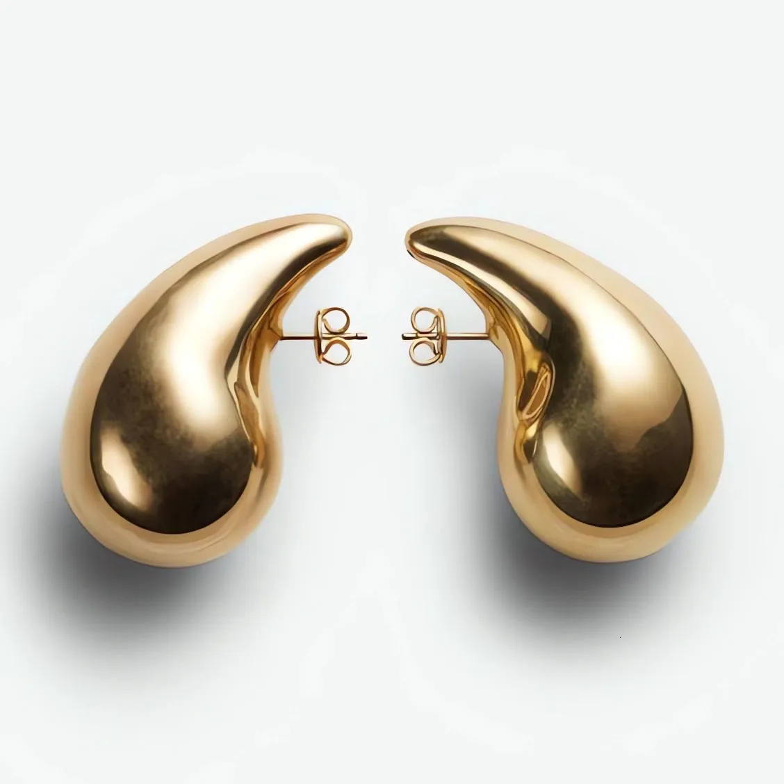 Stud Bottega Earrings 18K Gold Hoop Women Italy Hollow Stainless Steel Hypoallergenic Plated Tear Drop Waterdrop Earring For Girl 230823