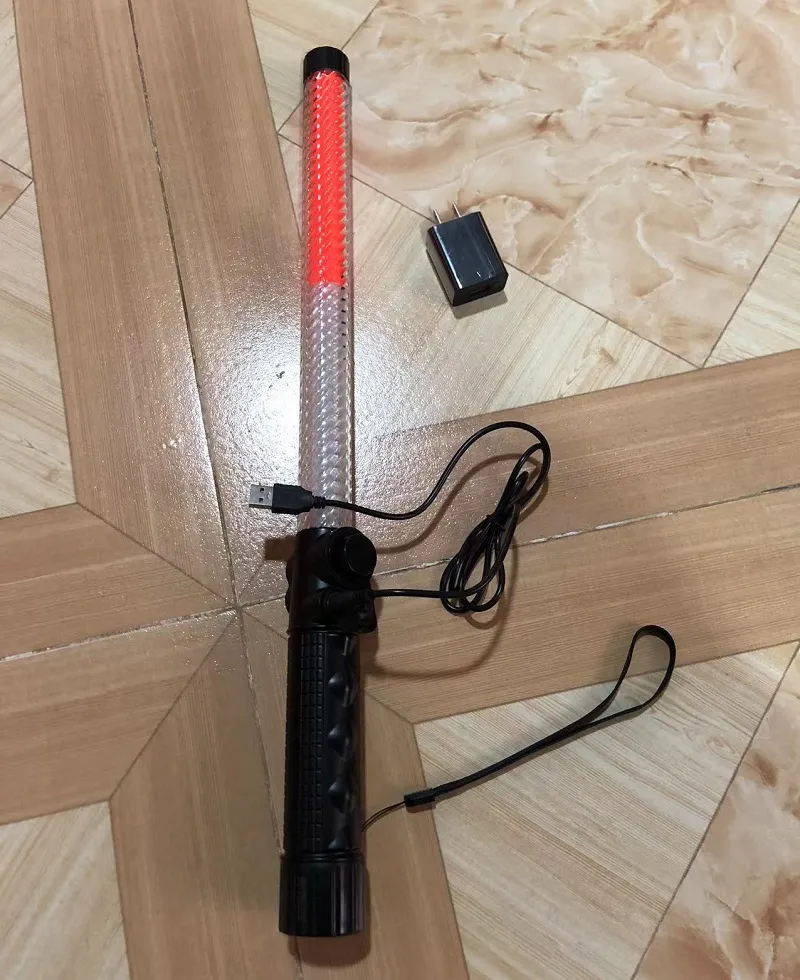 54cm LED Road Traffic Batons Whistle Flashing Esc Indicator Light For