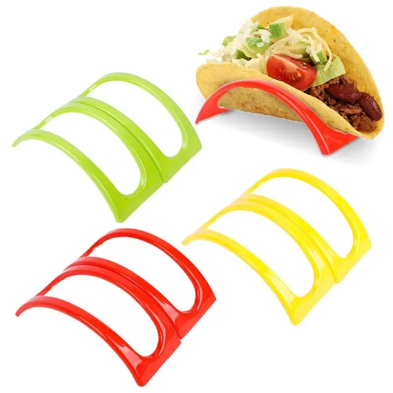 Tortilla Roll Stand Taco colorato Porta in plastica Panno Display Pieta Piatto Piatto Porta Forniture cucina LX6056