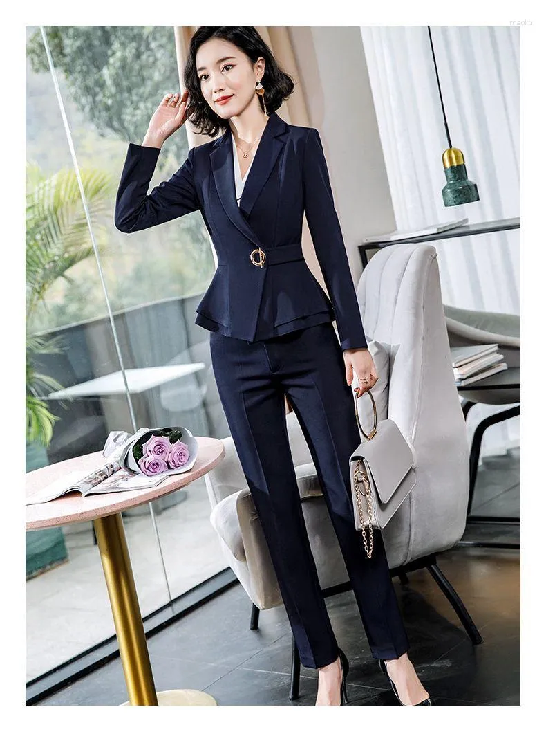 Navy blue Office Comfort fit pencil pants for Ladies – The Ambition  Collective