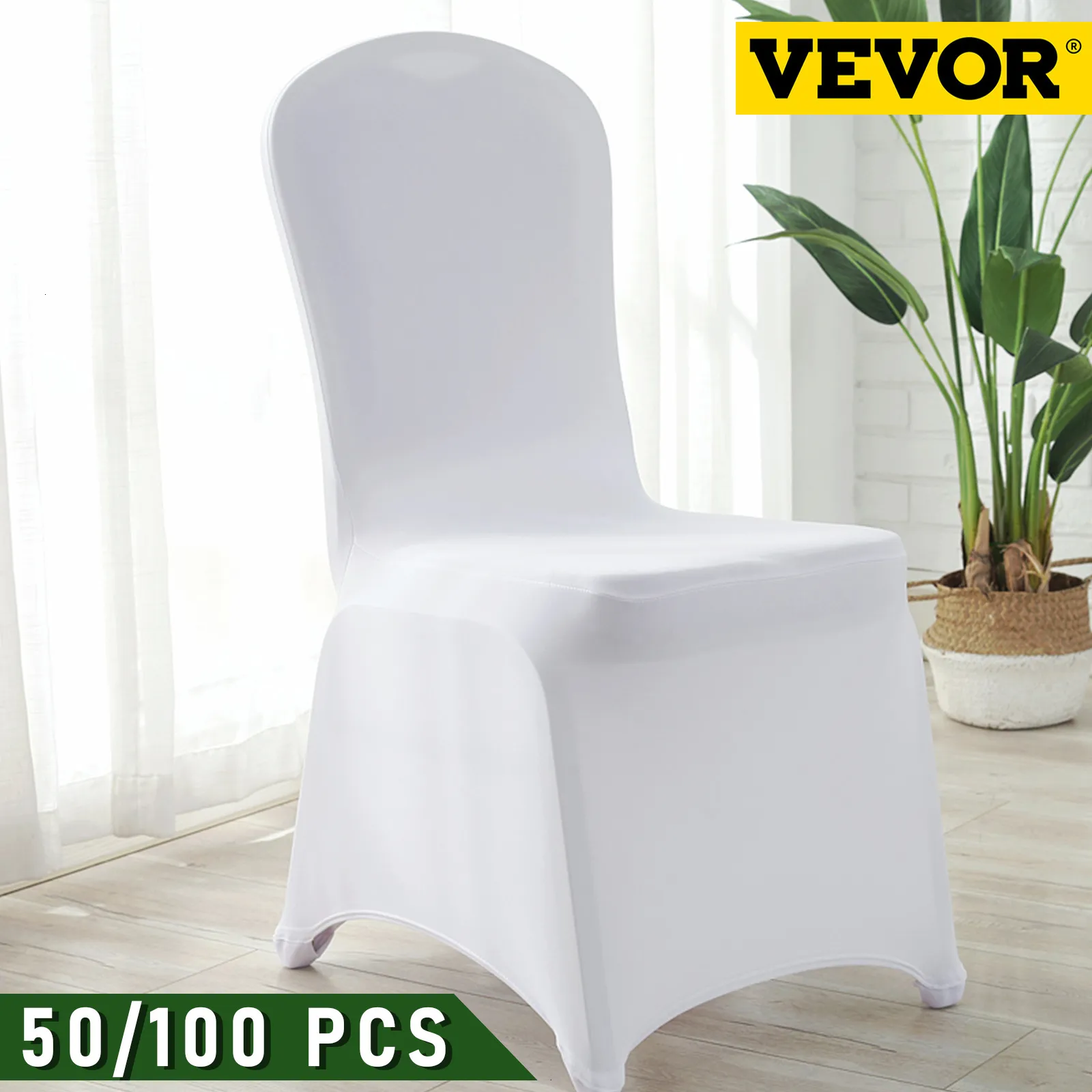 Stoelhoezen 50 stks 100 stw bruiloftstoel Covers Spandex Stretch Slipcover voor restaurant Banquet El Dining Party Universal Chair Cover 230823