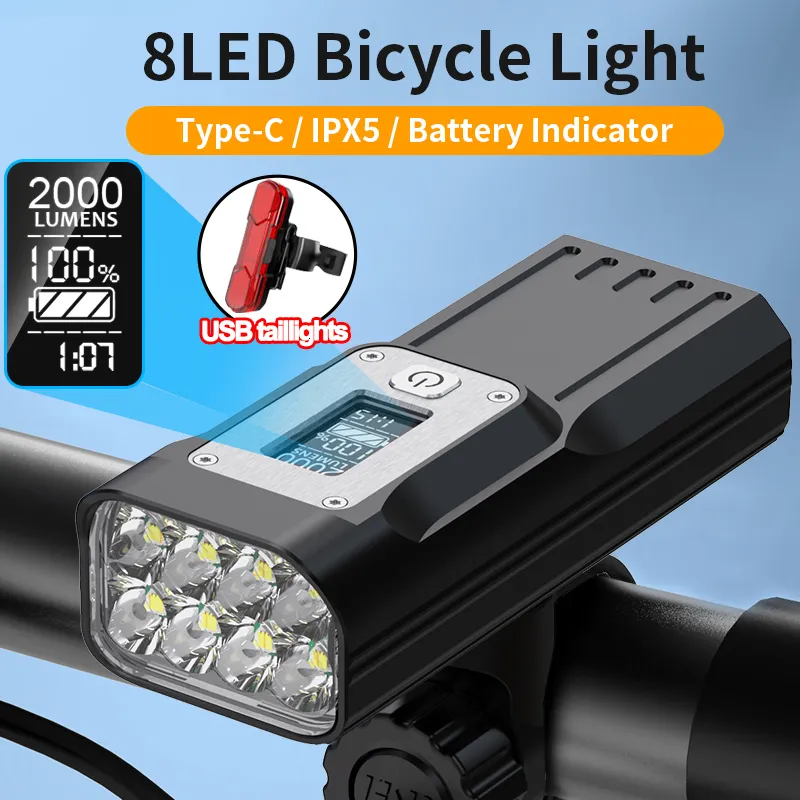 Bike Lights ACRUNU Light Scooter USB Rechargeable Front Rain Resistant Highway Mountain Night Riding Strong Flashlight 230823