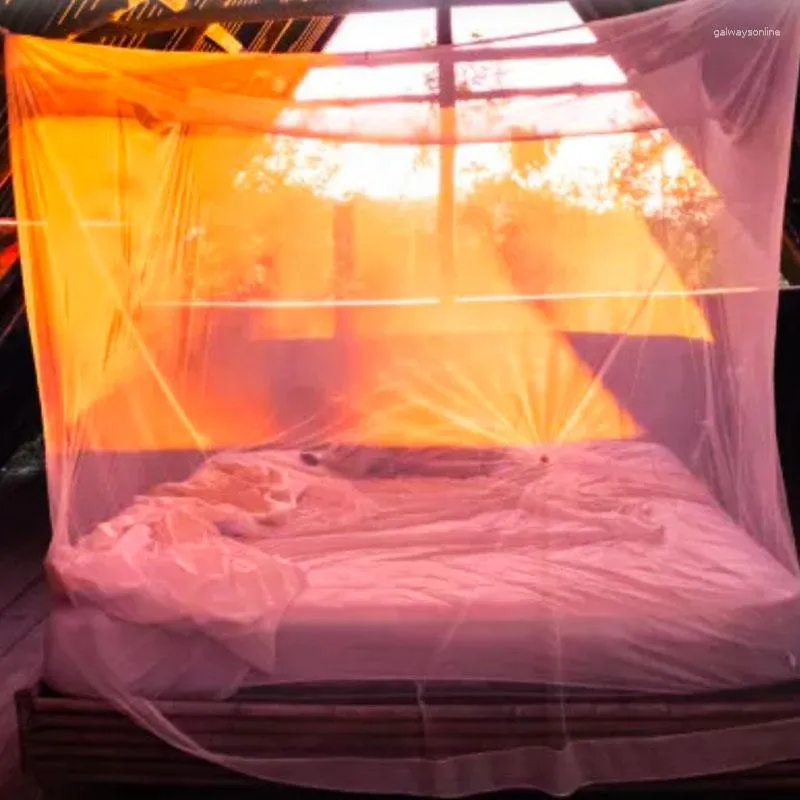 カーテンアウトドアキャンプモスキートネットポータブルダブルコンパクトと軽量の四角いテント旅行ベッド