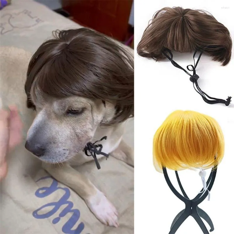 Katkostuums Pet Pruiken Cosplay Props Funny Dogs Cats Cross-Tjessing Hair Hat Head Accessories for Hallowen Christmas Pets Puts Supplies