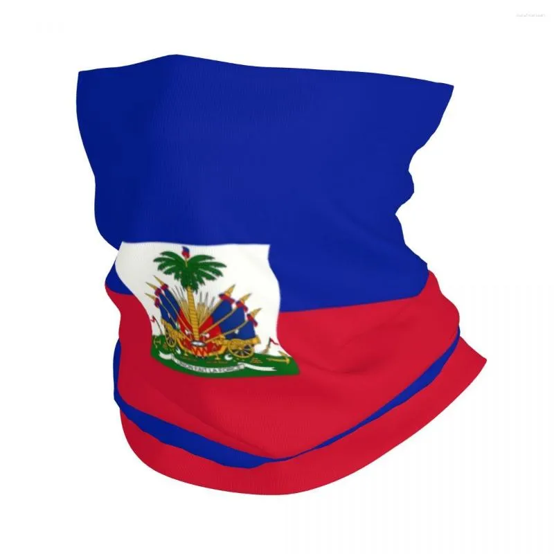 Bandanas drapeau d'haïti Bandana hiver cache-cou hommes coupe-vent enveloppement visage écharpe pour randonnée guêtre bandeau