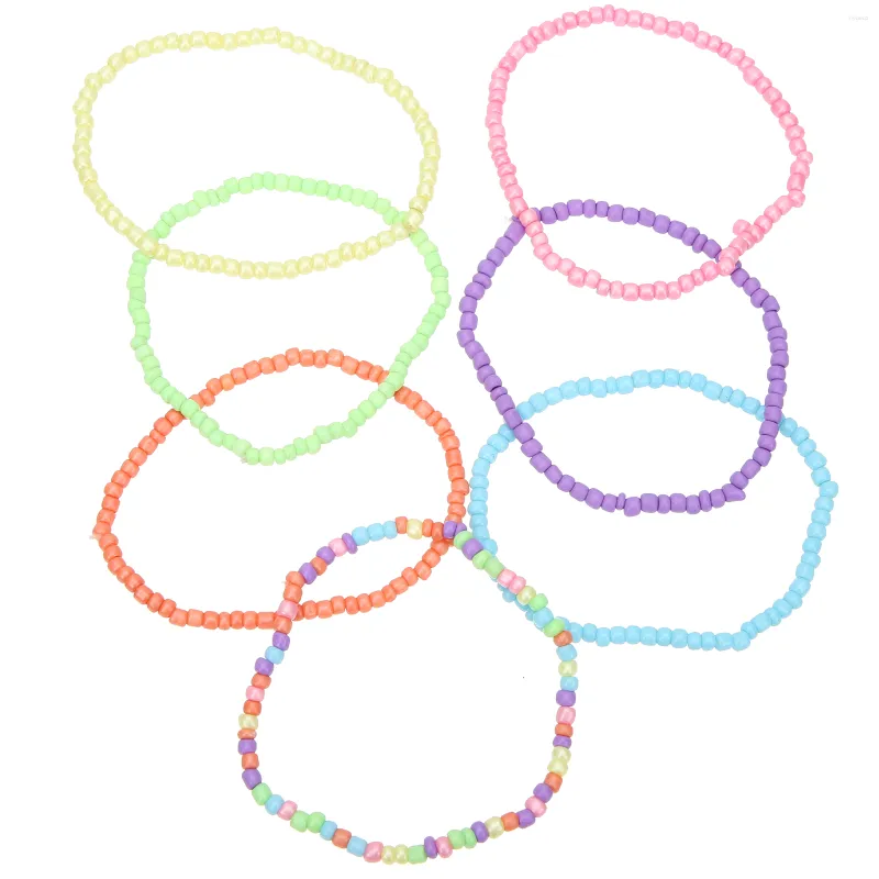 Bracelets de charme 7pcs Beach Bracelet Enfant Perlé Empilé Perle Enfants