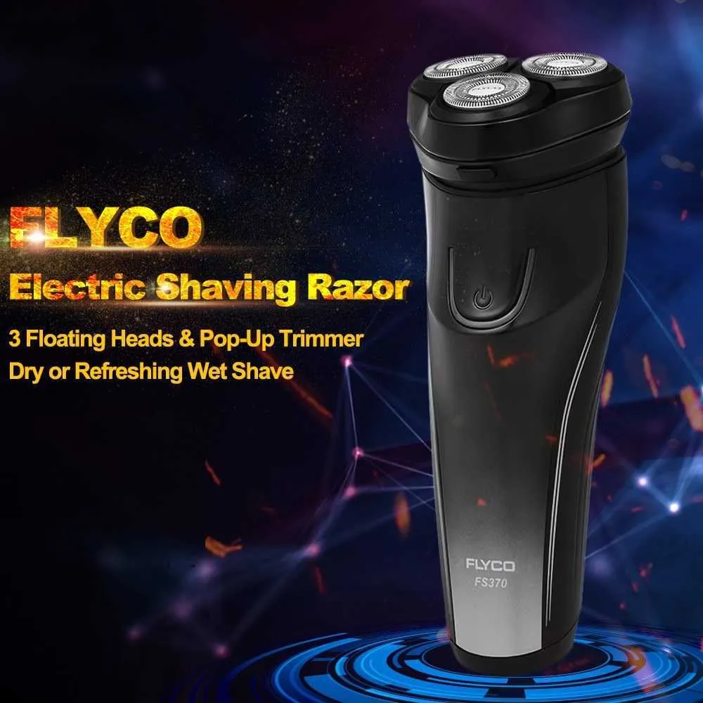 Portable and Useful FLYCO FS370US Electric Shaver with 3D Floating Heads L230823