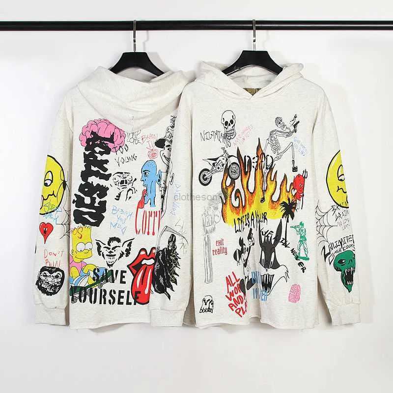 Designer Flame Handpainted Hoodie And Sweatshirt For Men And Women American High Street Fashion Streetwear With Funny Graffiti And Loose Fit From Clothesonfire Vendor 32.72 DHgate.Com