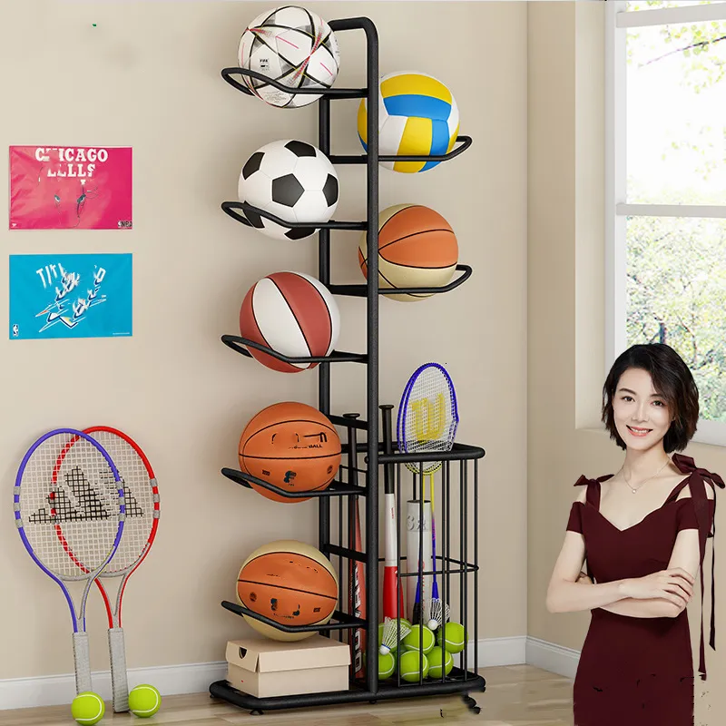 Ballen home indoor kinderbasketbal voetbalvolleybal badminton racket opslagrek bal eenvoudig 230822