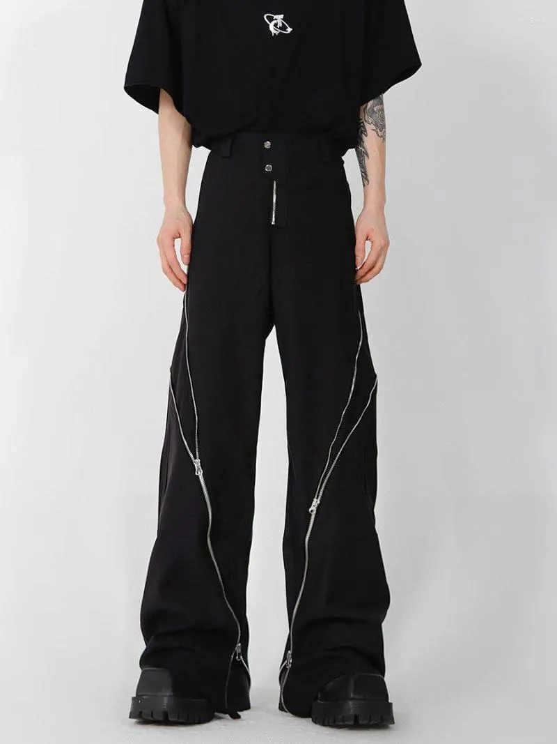 Pantalon noir a fente sale