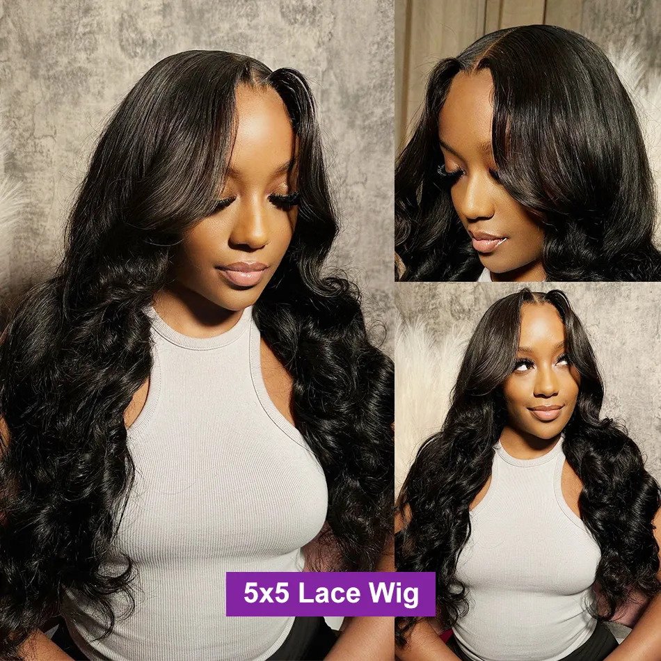 Body Wave 13x6 13x4 Transparant kant Frontale menselijke haarpruiken Braziliaanse Remy 180% 30 40 inch Water Wave 5x5 Lace Sluiting voor vrouwen