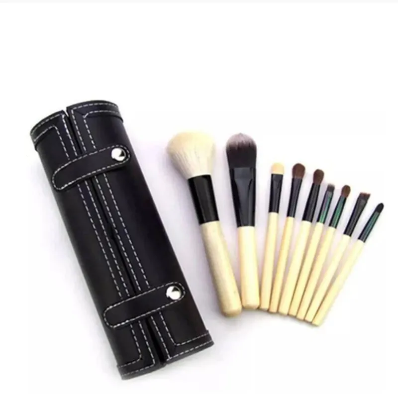Make -up -Tools 9PCs Set Brown Professional Cosmetic Make -up Pinsel MMB20 230822