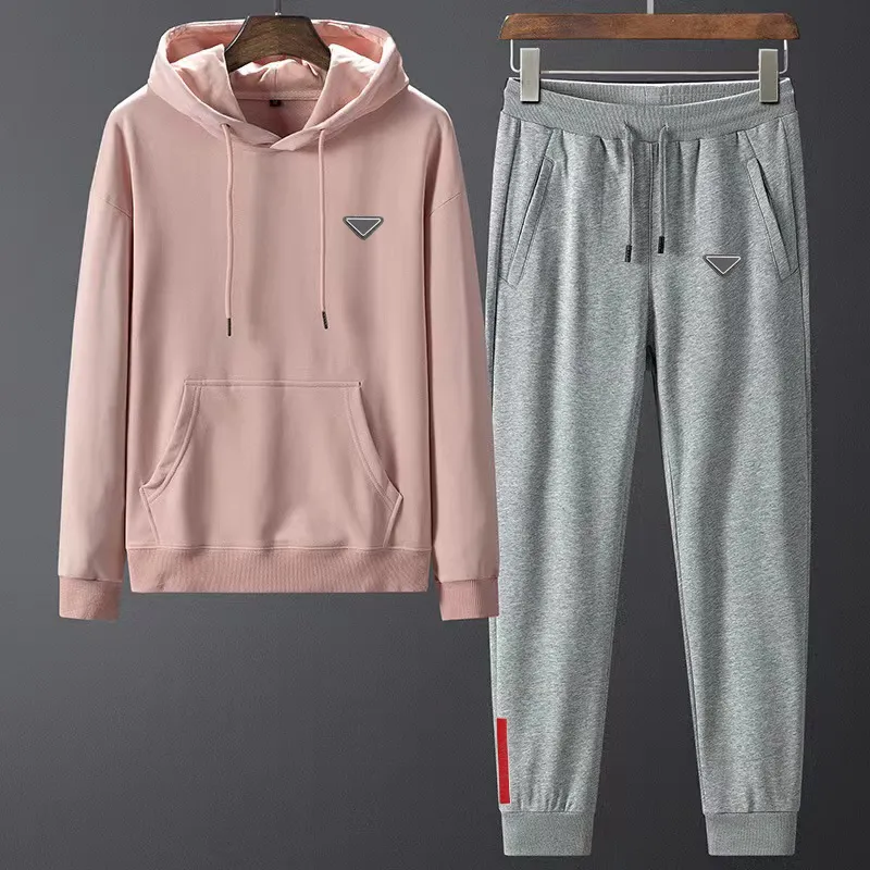 set tute da uomo designer da uomo tuta da donna tuta con cappuccio o pantaloni felpe tute cerniere lettere stampate autunno inverno uomo abbigliamento sportivo taglie forti 3xl 4xl 5xl