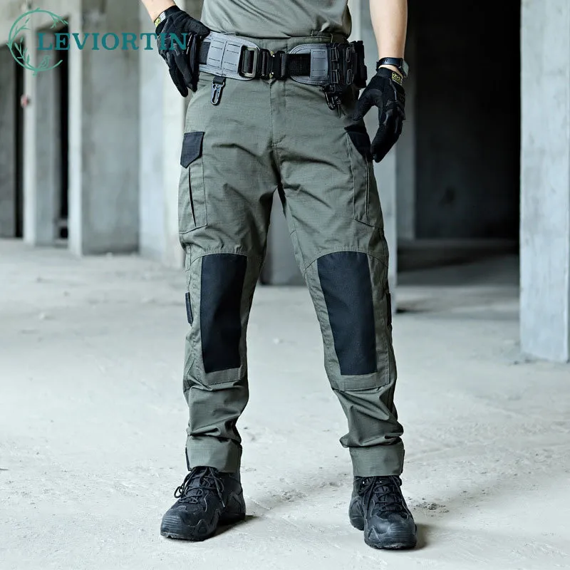 Men's Pants Men Military Tactical Cargo Army Green Combat Trousers Multi Pockets Gray Uniform Paintball Airsoft Autumn Work Clothing 230822