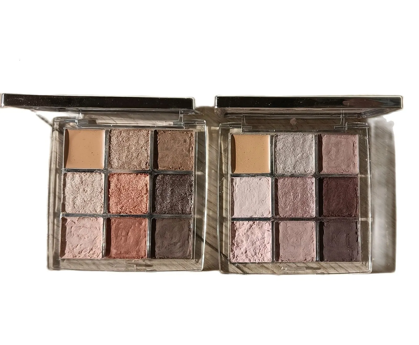 Sombra ocular de alta qualidade cosmética 9 placa colorida paleta de maquiagem nude bronzer bronzer metálico shimmer brilho 10ggift 230822