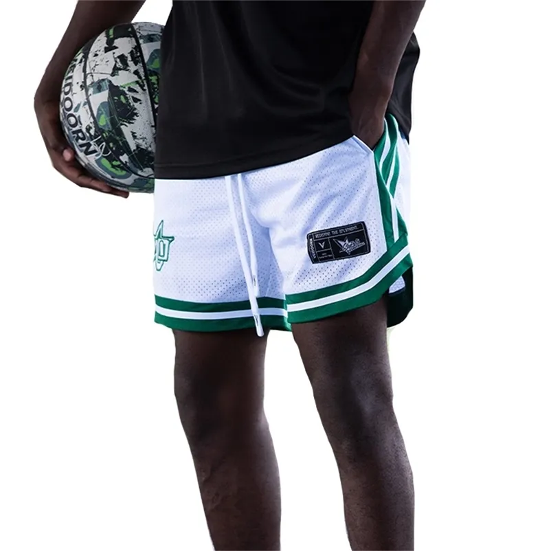 Shorts masculinos shorts de basquete para homens cintura elástica oversize atlético desempenho shorts respirável malha calças de ginásio com forro 230822