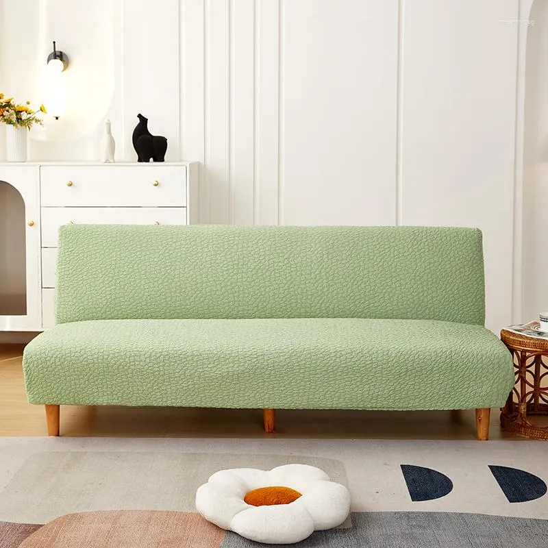 Housses de chaise en Jacquard, couleurs unies, housse de canapé-lit, taille universelle, élastique, lavable, amovible, pour le salon