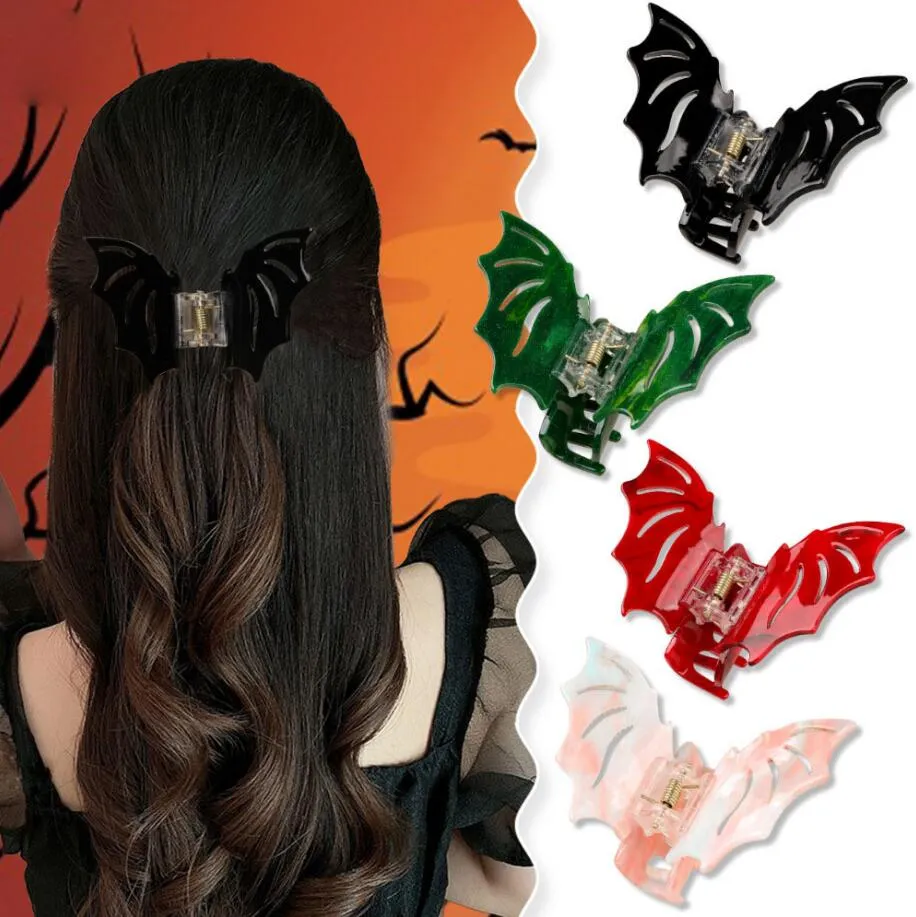 Halloween Bat Hair Clips Girls Funny Angel Bat Hair Hairpin New Popular Holiday Party Dressing Cartoon Hair Claw Accessories