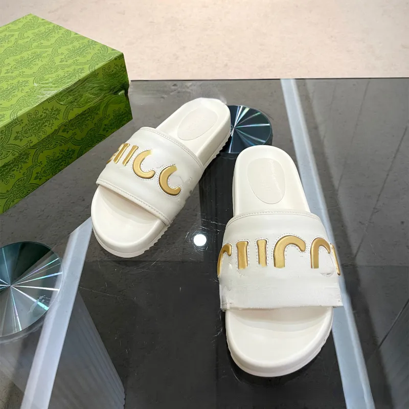 رسائل النعال الصيفية العلامة التجارية الأزياء سميكة باطن جولة جولة أصابع القدم الصنادل