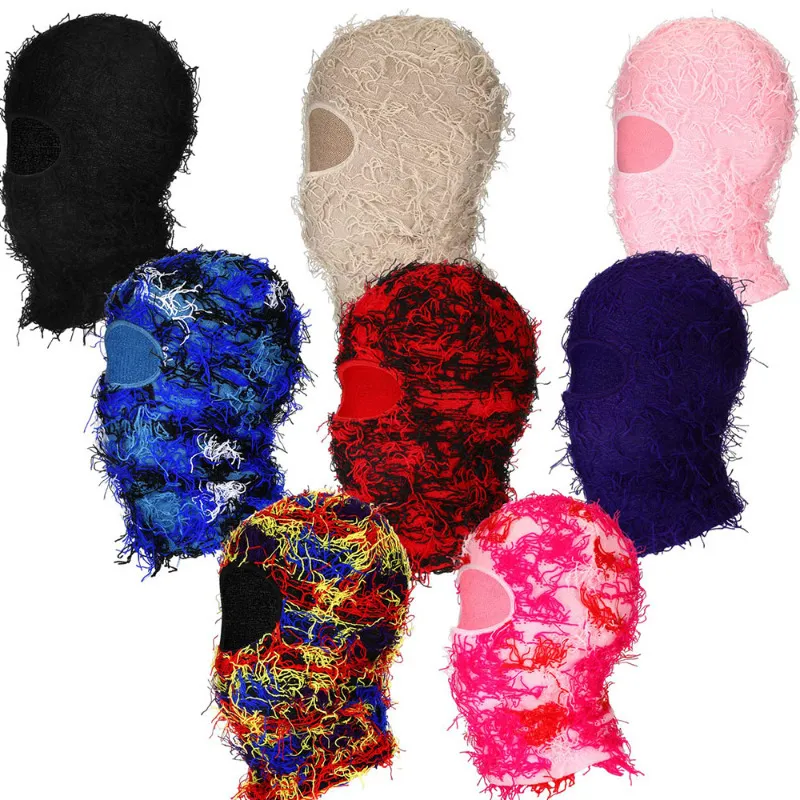 Backskull Caps Balaclava Masque de ski complet en tricot en tricot en tricot Hipop Unisexe Shiesty Camouflage extérieur Camouflage Fleece Fuzzy Bons 230822