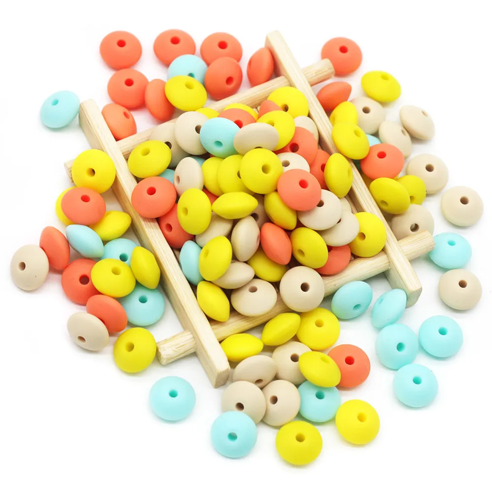 20pcs Silicone Beads Food Grade Silicone Teether DIY Pacifier