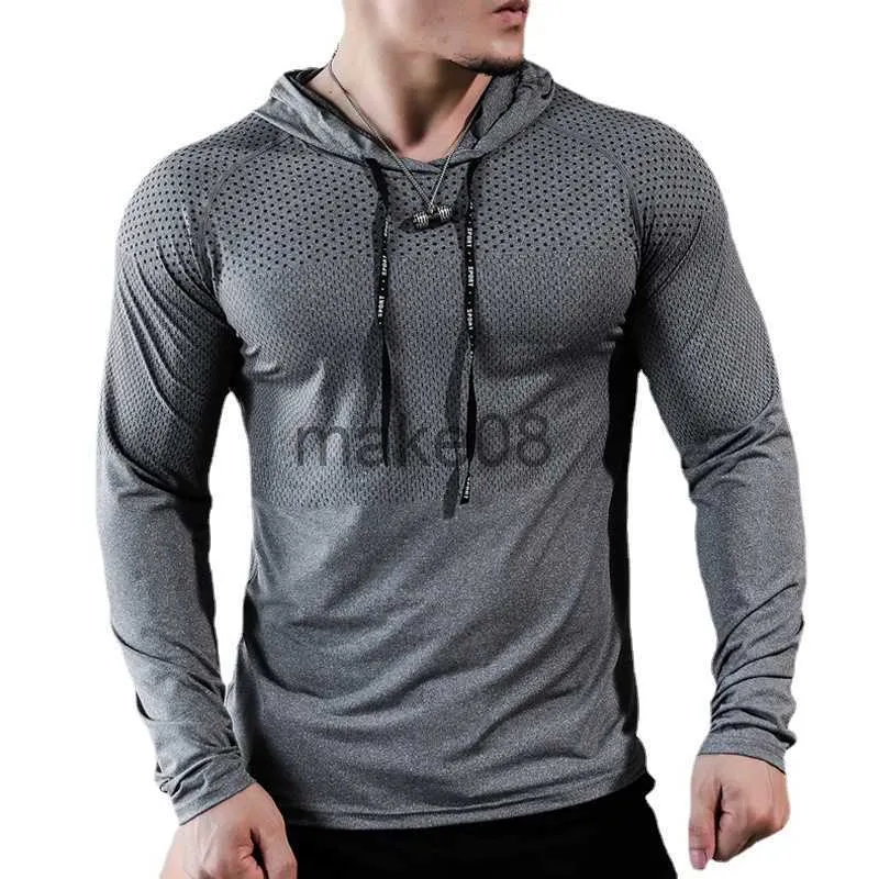 Mens Hoodies Sweatshirts 2023 Mens Fitness Tracksuit Running Sport Hoodie Gym JOGGERS HOUDED TRÅD Athletic Clothing Muscle Training Sweatshirt Top J230823