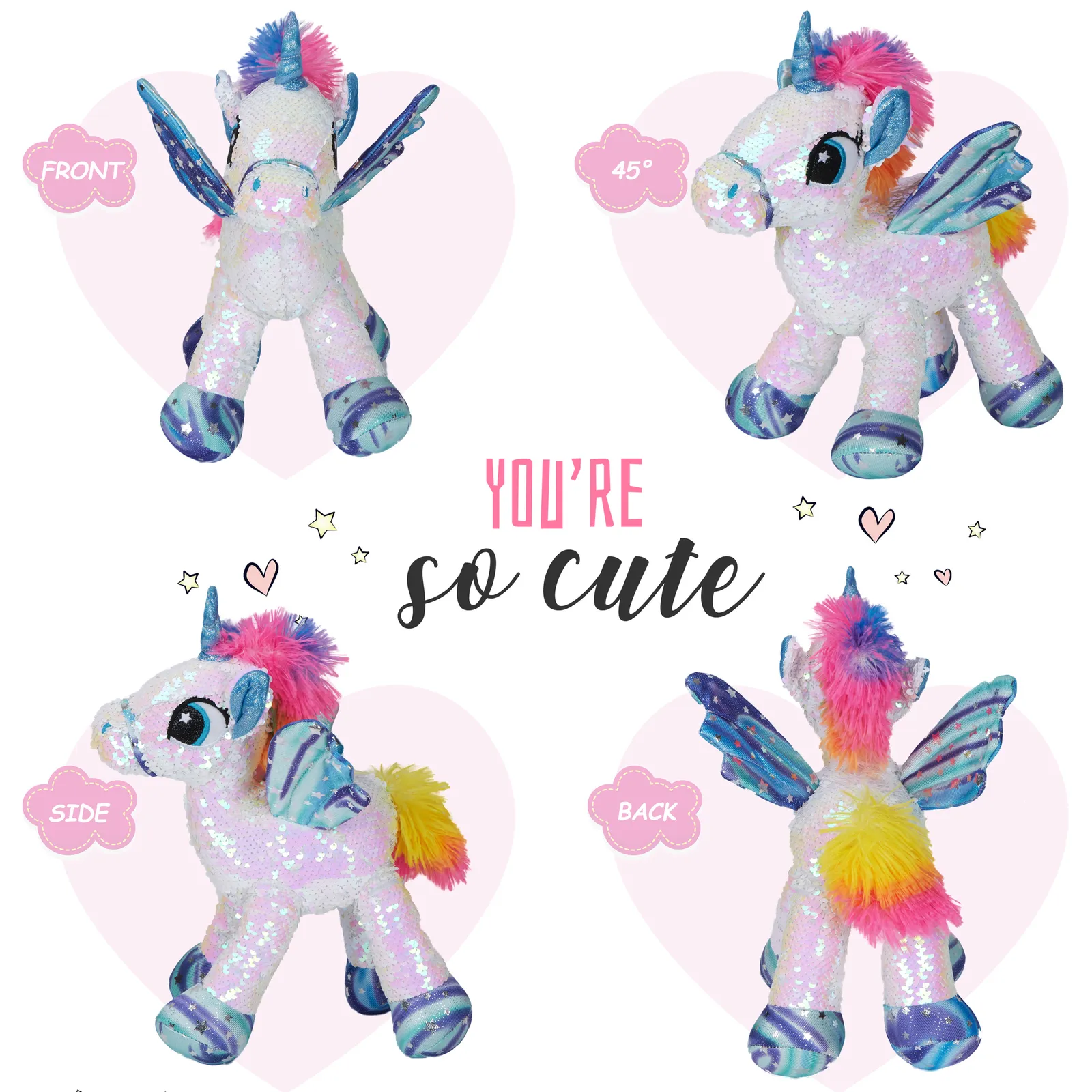 Sequin unicorn best sale plush
