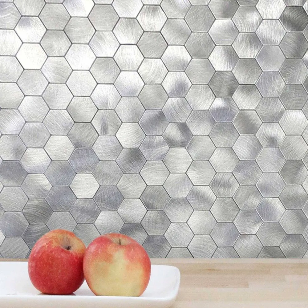 Adesivi a parete piastrella a mosaico buccia e bastoncino autoadesivo impermeabile in 3d decalcomania in vinile cucina backsplash decorazioni per la casa 230822