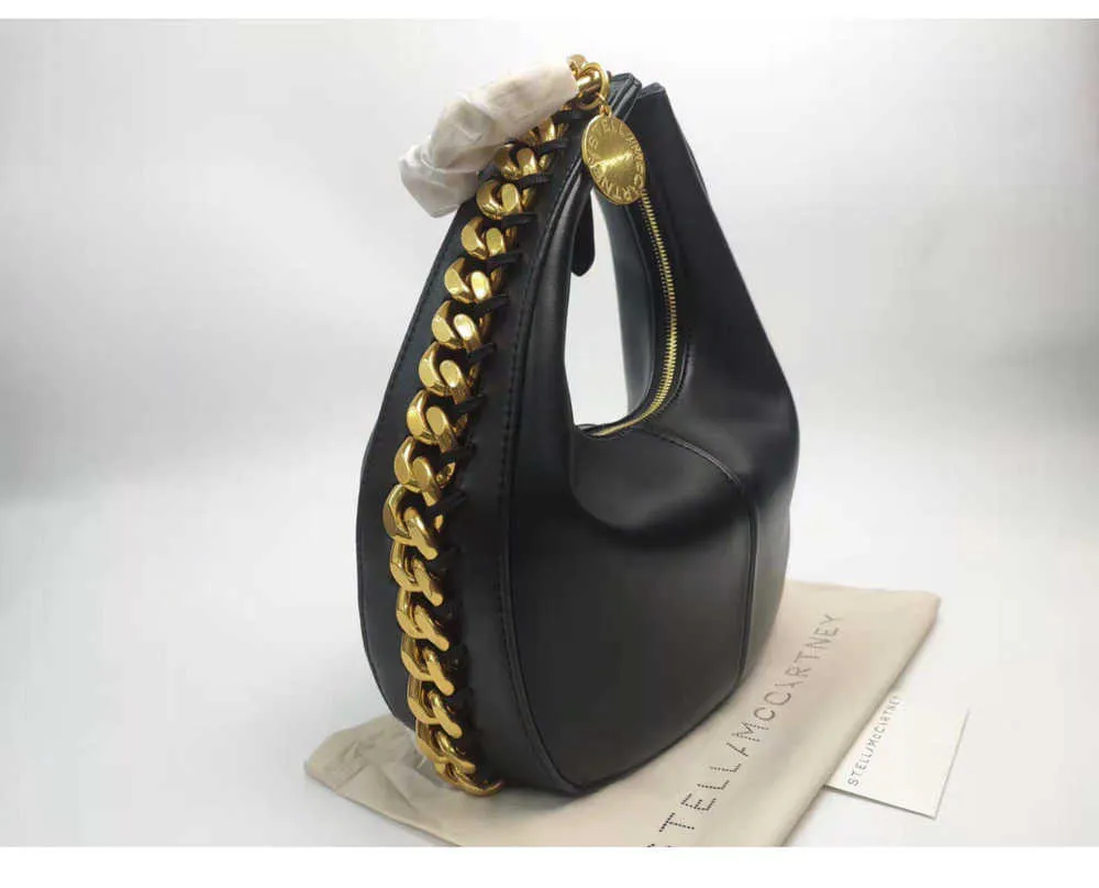 Stuffa Stella McCartney con zip Frayme Media Sphy Women Women Leather Lady Hobo Borse con borse di lusso Black Gold Medall Borse di alta qualità