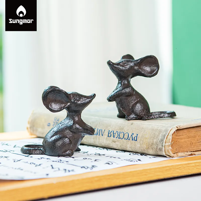 Objets décoratifs Figurines Sungmor Ornements de table en fonte Décorer la figurine Intérieur Extérieur Maison Jardin Statue Robuste Animal intéressant 230822