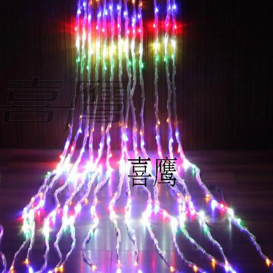 336 -LED LIGHT Light 3M 3M Wodospad Świąteczne światła świąteczne Lucesivas Garland Luminaria Dekoracja Zasłony Lampy wodoodporne 344L