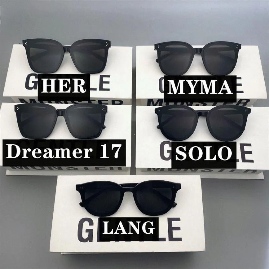 Lunettes de soleil GM Mirror Femmes Men Designer Gentle Monster Overs Dimedized Frame Elegant Sun Glasses avec Box296y