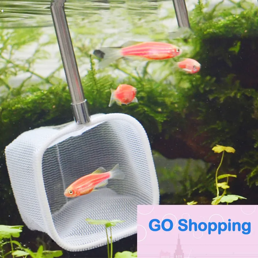 Square Round Fish Tank Cleaning Multifunction Shrimp Catching Gadgets Accessories Retractable Aquarium Fishnet 3D Net